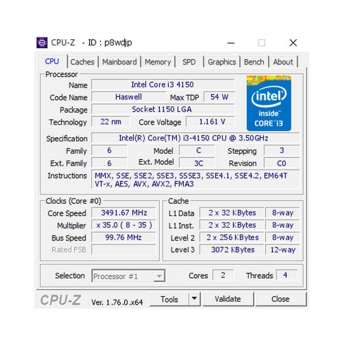 پردازنده اینتل Core i3-4150 بدون باکس -gallery-10 - https://www.redtil.com